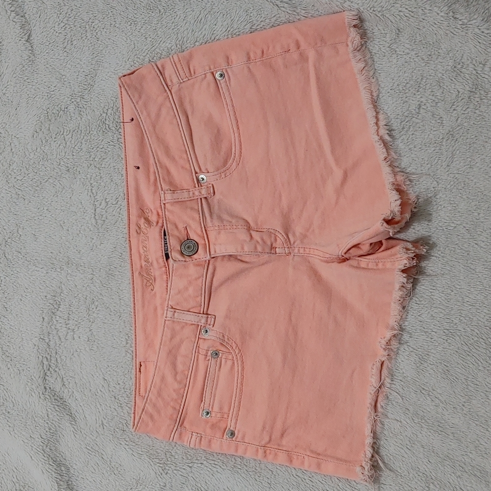 American Eagle Outfitters Jean Pink/Coral Shorts Size 10